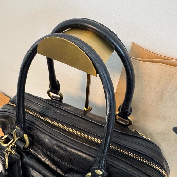 Coach Poppy Black Leather Handbag - Picture 4 of 12